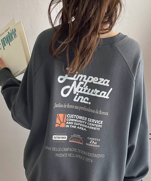 「Java」 スウェットカットソー MEDIUM グレー レディース_画像6