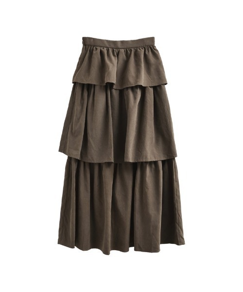 Re:EDIT（リエディ） スカート ピーチタフタティアードスカート