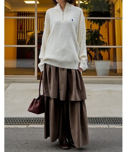 Re:EDIT（リエディ） スカート ピーチタフタティアードスカート