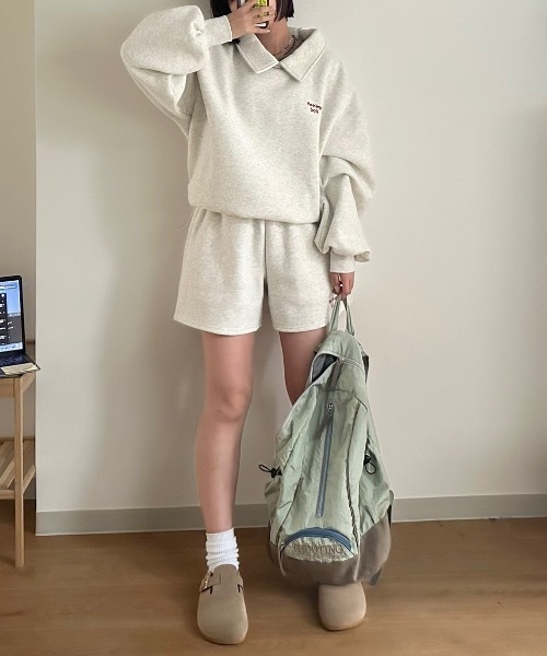 「nemne store」 スウェットカットソー SMALL オートミール レディース_画像3