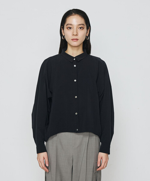 「Gabardine K.T」 長袖シャツ 9号 ライトグレー レディース_画像5