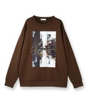 tシャツ アーバングラフィックブラシ刺繍長袖T...の詳細画像1