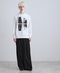 tシャツ アーバングラフィックブラシ刺繍長袖T...の詳細画像4