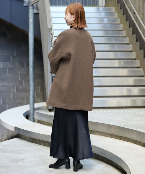 SLOBE IENAノーカラージャケットコート 38 SLOBE IENA（スローブイエナ