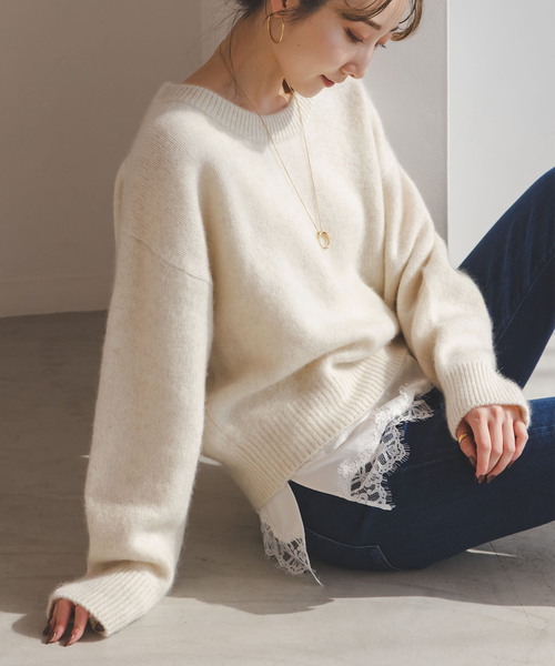 NOBLE（ノーブル） ニット セーター 「追加」YAKクルーネックプル