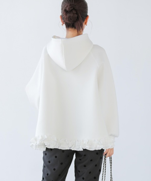 「Fit more」 プルオーバーパーカー FREE ホワイト レディース_画像4