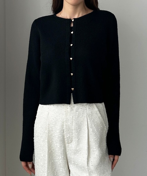 「Louere」 ニットカーディガン MEDIUM アイボリー レディース_画像8