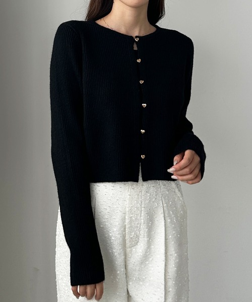 「Louere」 ニットカーディガン MEDIUM アイボリー レディース_画像9