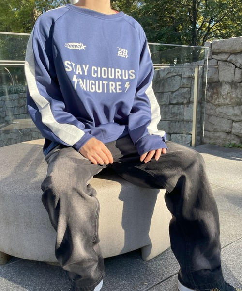 「B.R.U」 スウェットカットソー FREE グレー メンズ_画像2