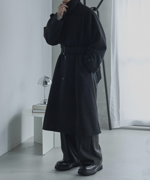 「ADAMASTE」 ステンカラーコート MEDIUM グレイッシュベージュ メンズ_画像5