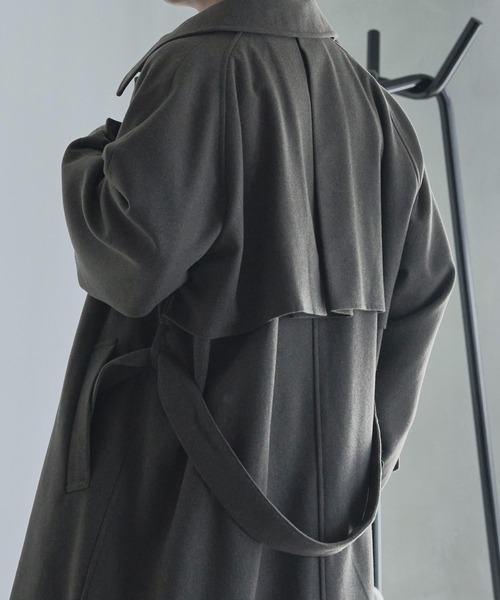 「ADAMASTE」 ステンカラーコート MEDIUM グレイッシュベージュ メンズ_画像8