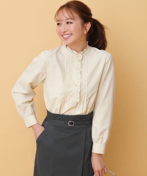 ANY SIS（エニィスィス） ブラウス シャツ フリルスタンド シャツ
