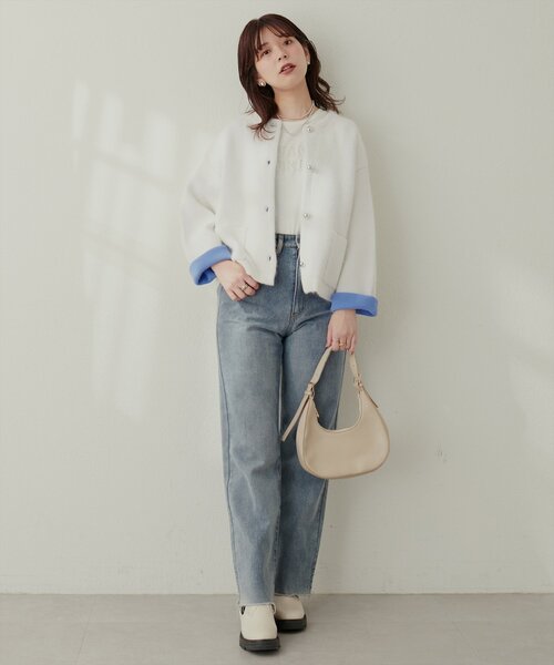 「natural couture」 ニットカーディガン FREE モカ レディース_画像5