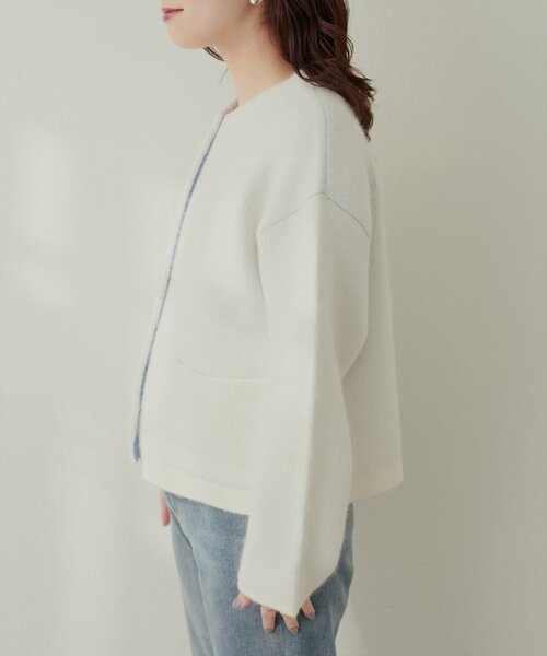 「natural couture」 ニットカーディガン FREE モカ レディース_画像7