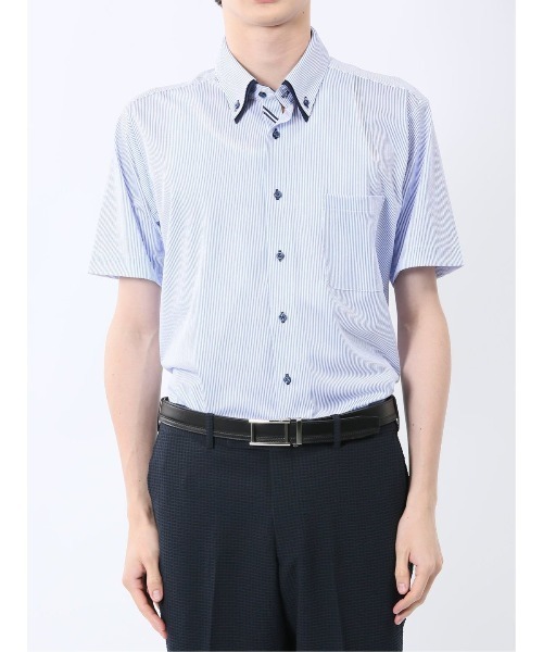 「m.f.editorial」 半袖シャツ MEDIUM ブルー メンズ_画像8