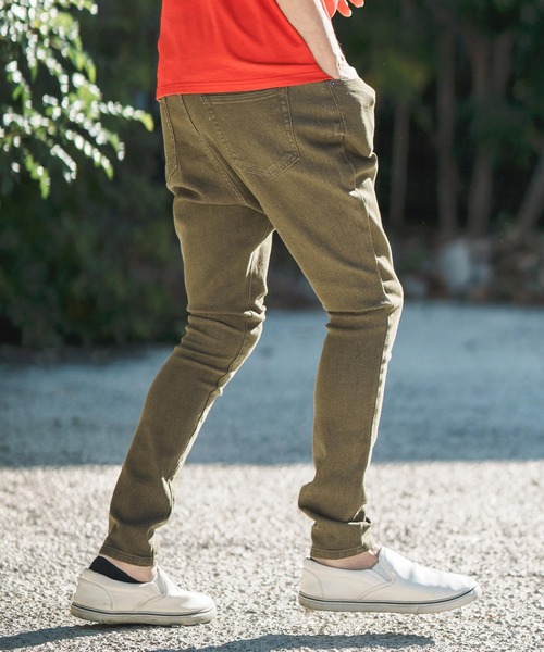 CAMBIO（カンビオ） サルエルデニムパンツ S オリーブ メンズ