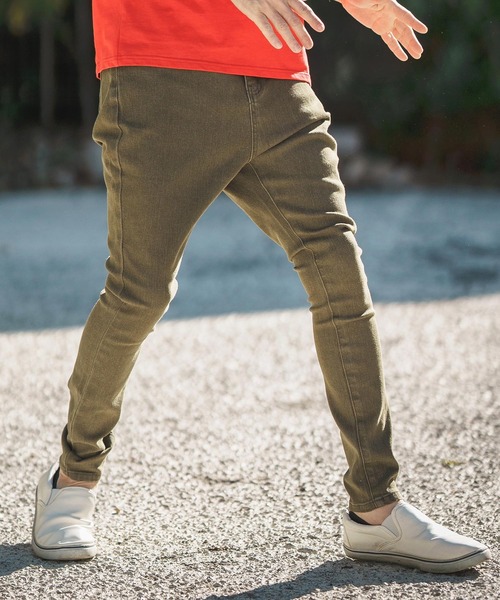 CAMBIO（カンビオ） サルエルデニムパンツ S オリーブ メンズ