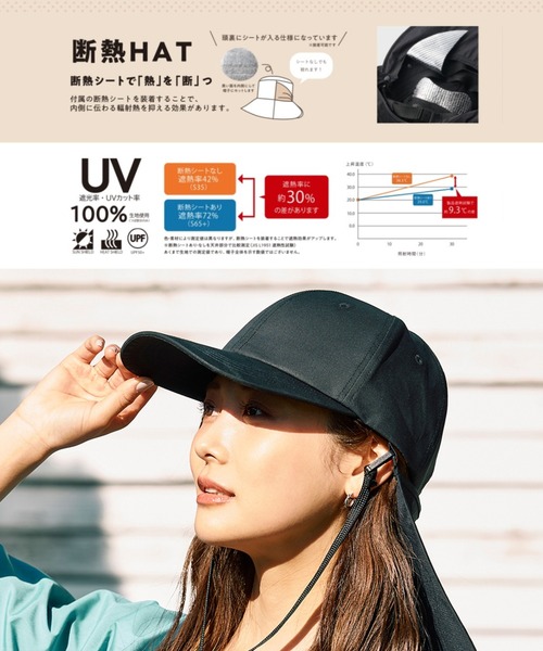 estaa（エスタ） キャップ 帽子 「WEB限定」遮光100％ UV 接触冷感