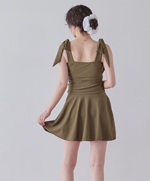SEA DRESS（シードレス） 水着 スカート付ショルダーリボンワンピース