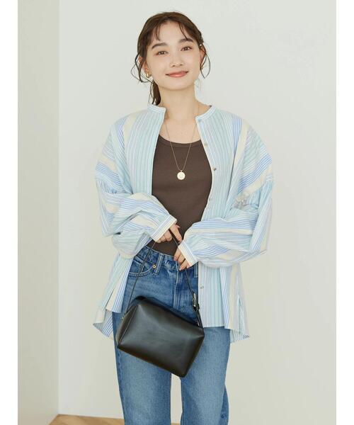 「AMERICAN HOLIC」 長袖ブラウス M インディゴブルー レディース_画像5