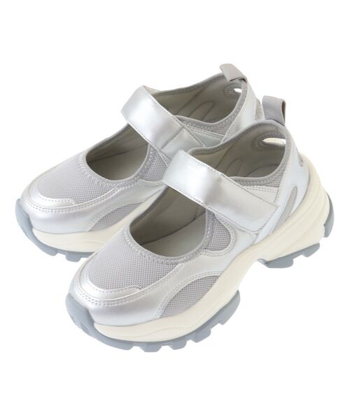 「Green Parks」 ローカットスニーカー M シルバー レディース_画像6