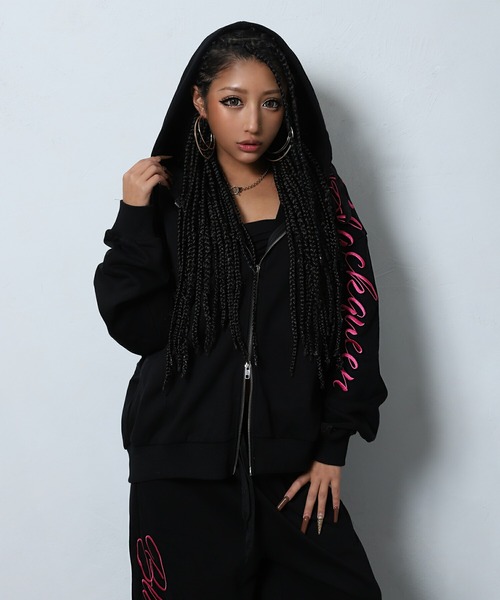 狛治さん専用LYFT セットアップ ウィメンズ ブラック Oversize Round Separate Track Jacket - Black – LÝFT