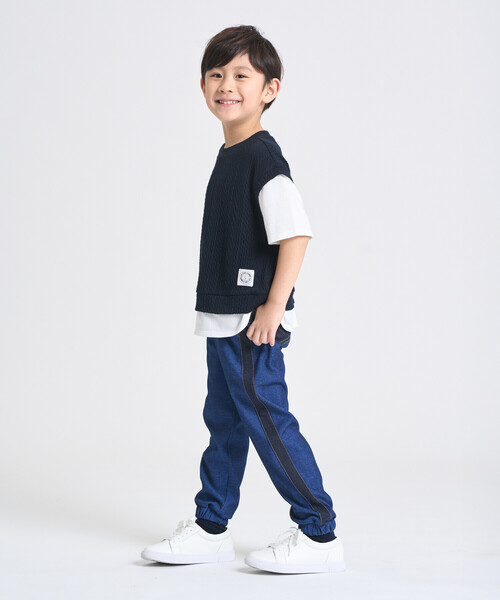 新品　COMME CA ISM ダークブルー（デニム様） ブレザー &パンツ コムサイズム（COMME CA ISM）｜パンツ｜デニムパンツ一覧1ページ目