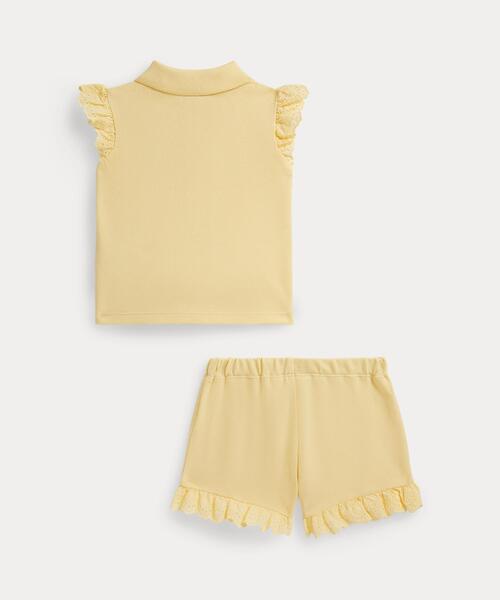 V twelve メッシュポロシャツとショートパンツセット Polo Ralph Lauren Childrenswear ベビー アイレット ストレッチ