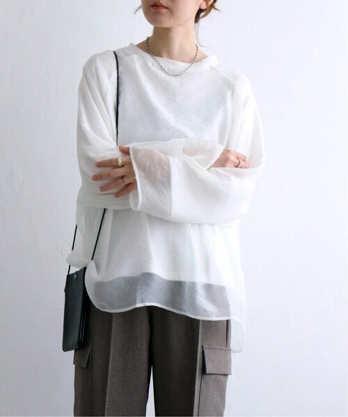 「notch.」 長袖ブラウス M オフホワイト レディース_画像9