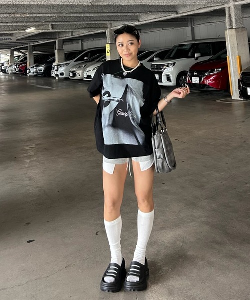 「INTER FACTORY」 半袖Tシャツ FREE ブラック レディース_画像2