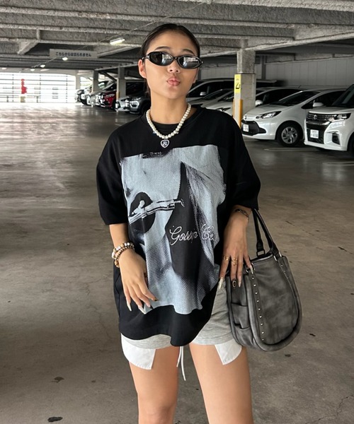 「INTER FACTORY」 半袖Tシャツ FREE ブラック レディース_画像3