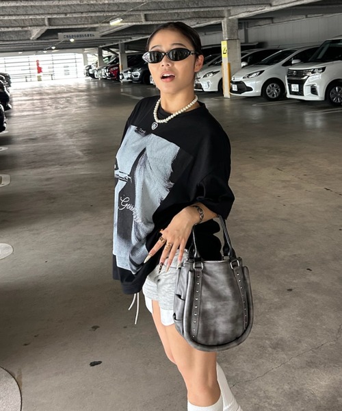 「INTER FACTORY」 半袖Tシャツ FREE ブラック レディース_画像4