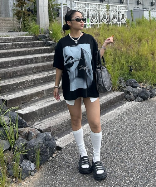 「INTER FACTORY」 半袖Tシャツ FREE ブラック レディース_画像8