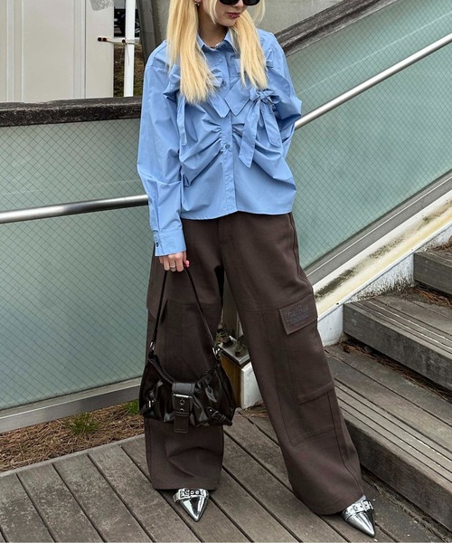 「sedacle girl」 長袖シャツ FREE ダークグリーン レディース_画像9