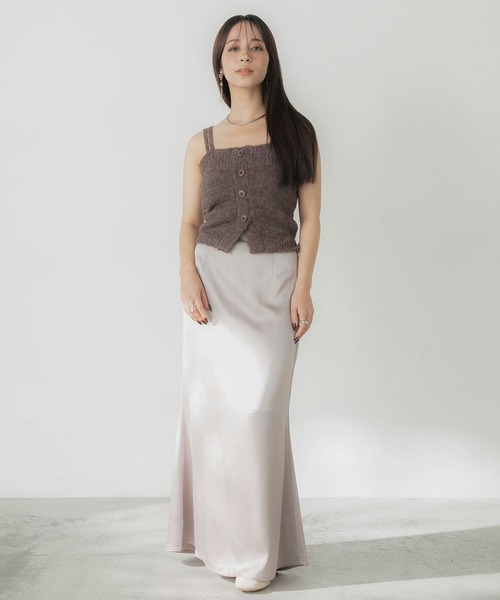 「Elishe」 ロングスカート 0 グレイッシュベージュ レディース_画像5