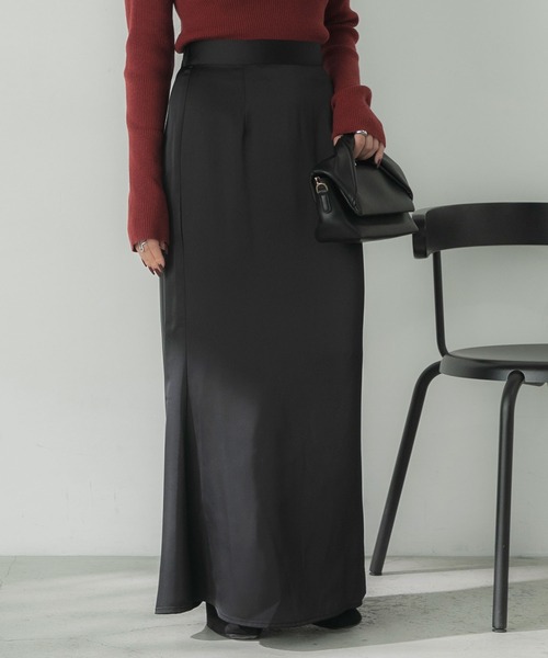 「Elishe」 ロングスカート 0 グレイッシュベージュ レディース_画像9