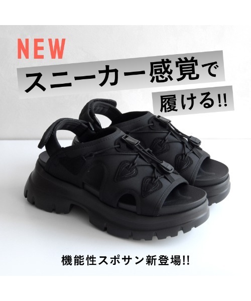 サンダル 実用 通勤 旅行 厚底 ナイロン スポーツ サンダル /OT3232　スポサン スポーツサンダル スニーカー レディースの画像