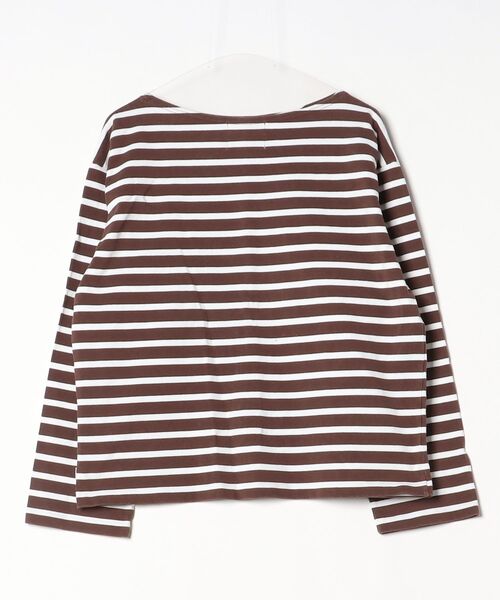 「Traditional Weatherwear」 ボーダー柄長袖カットソー S ブラウン レディース