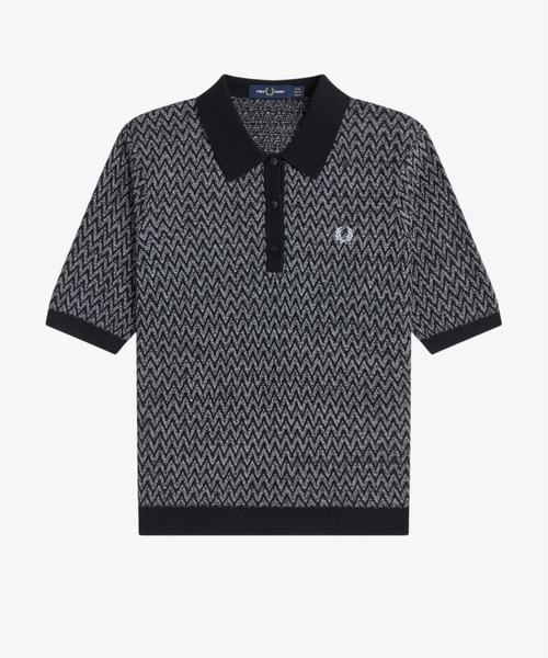 ポロシャツ ポロ Textured Knitted Shirt／テクスチャーニットポロシャツ レディースの画像