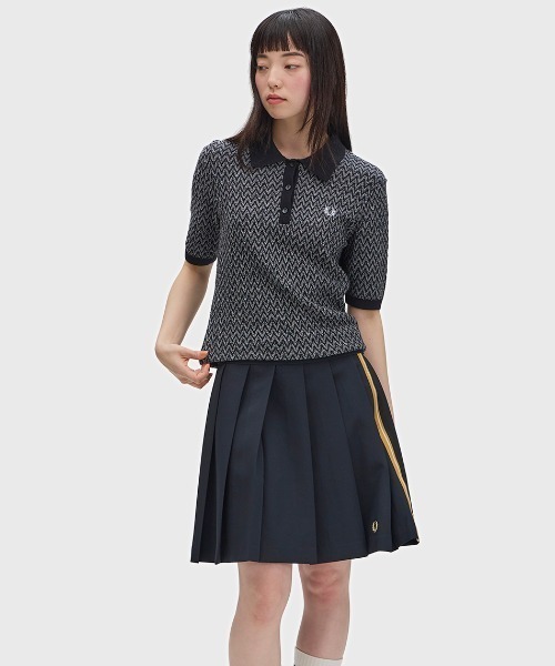 ポロシャツ ポロ Textured Knitted Shirt／テクスチャーニットポロシャツ レディースの画像