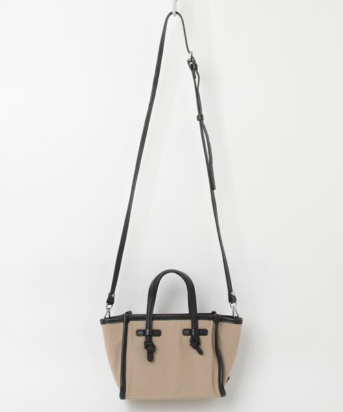 「Demi-Luxe BEAMS」 2WAYバッグ ONE SIZE ベージュ レディースの画像