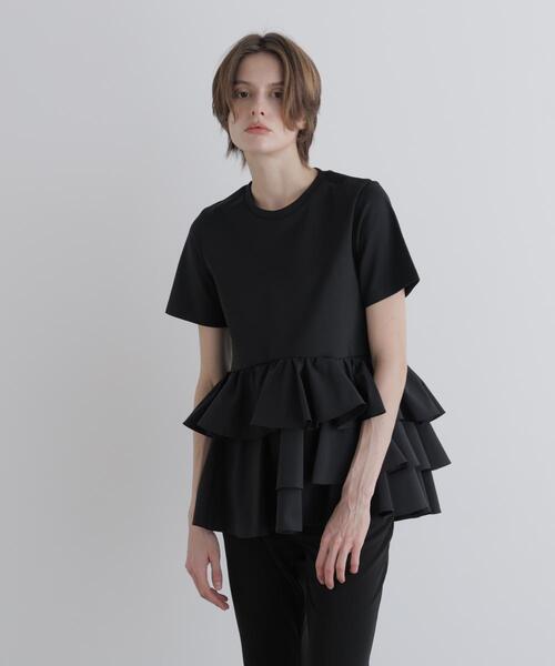 LE PHIL（ル フィル） tシャツ 半袖 コンビフリルプルオーバー 