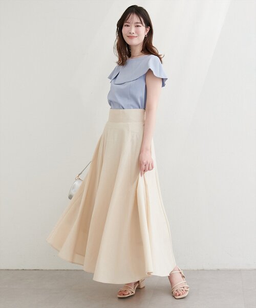 n　ブラウス natural couture ブラウス シャツ アシメカラーオフショルブラウス