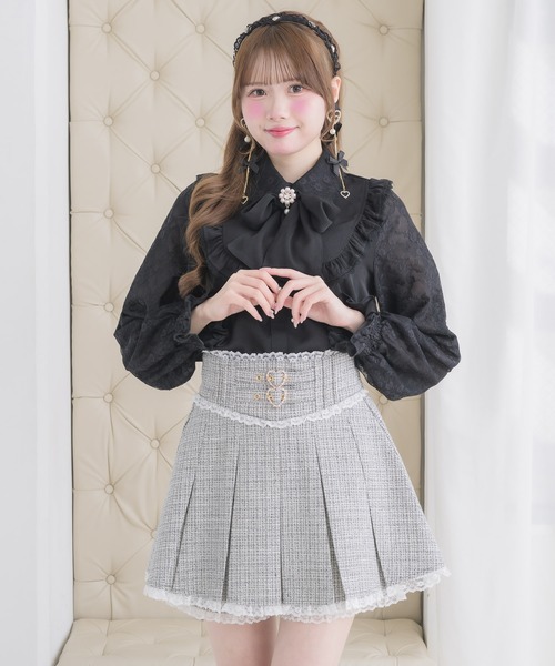 ROJITA（ロジータ） スカート ハートバックルツイードプリーツスカパン