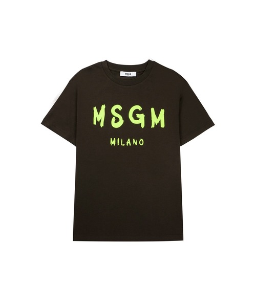 tシャツ 「NEW」MSGM KIDS ブラッシュロゴTシャツ キッズ 子供服 男の子 女の子の画像