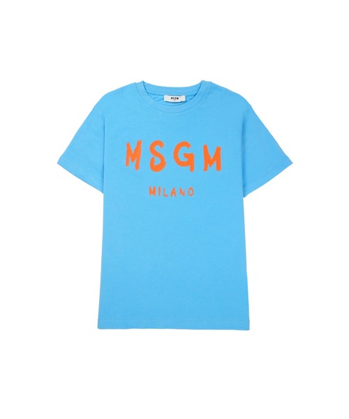 tシャツ 「NEW」MSGM KIDS ブラッシュロゴTシャツ キッズ 子供服 男の子 女の子の画像