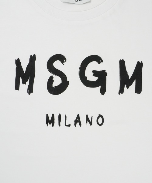 tシャツ 「NEW」MSGM KIDS ブラッシュロゴTシャツ キッズ 子供服 男の子 女の子の画像