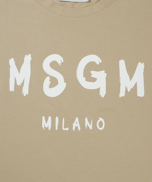 tシャツ 「NEW」MSGM KIDS ブラッシュロゴTシャツ キッズ 子供服 男の子 女の子の画像