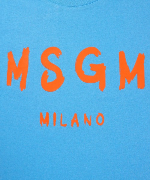 tシャツ 「NEW」MSGM KIDS ブラッシュロゴTシャツ キッズ 子供服 男の子 女の子の画像