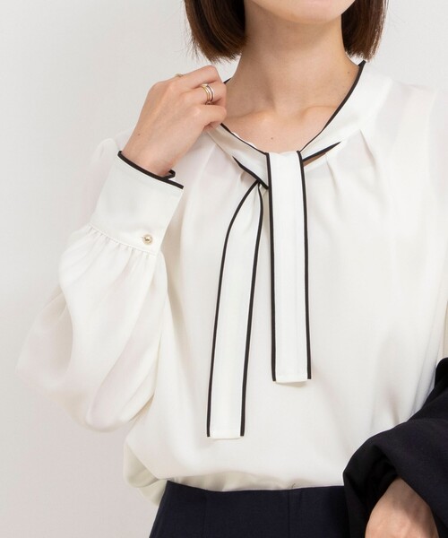 「NOLLEY'S Sophi」 長袖ブラウス 36 オフホワイト レディース_画像5